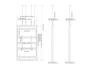 Multibrackets M Pro Series Enclosure 85" Wire Large Black Signage Display Enclosures Multibrackets