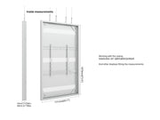 Multibrackets M Pro Series Enclosure 85" Wire Large White Signage Display Enclosures Multibrackets