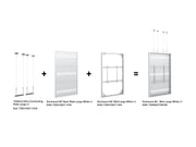 Multibrackets M Pro Series Enclosure 85" Wire Large White Signage Display Enclosures Multibrackets