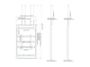 Multibrackets M Pro Series Enclosure 85" Wire Large White Signage Display Enclosures Multibrackets