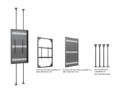 Multibrackets M Pro Series Enclosure 85" Floor to Ceiling Large Black Signage Display Enclosures Multibrackets