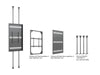 Multibrackets M Pro Series Enclosure 85" Floor to Ceiling Large Black Signage Display Enclosures Multibrackets