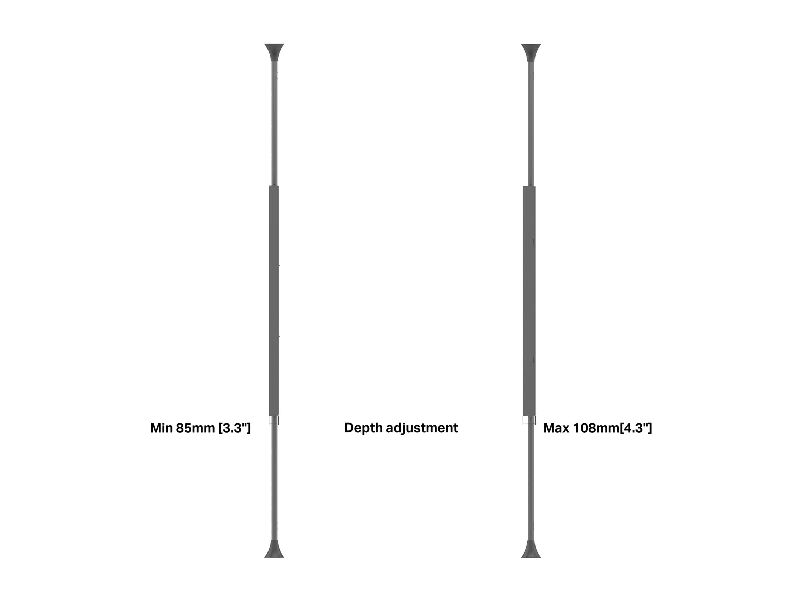 Multibrackets M Pro Series Enclosure 85" Floor to Ceiling Large Black Signage Display Enclosures Multibrackets