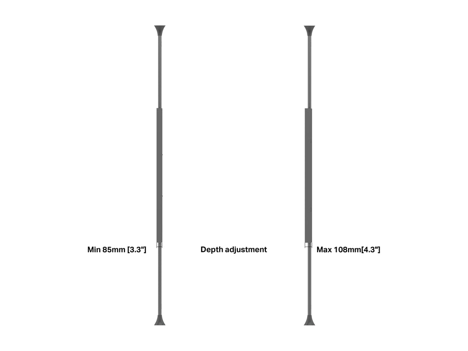 Multibrackets M Pro Series Enclosure 85" Floor to Ceiling Large Black Signage Display Enclosures Multibrackets