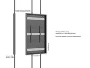 Multibrackets M Pro Series Enclosure 85" Floor to Ceiling Large Black Signage Display Enclosures Multibrackets