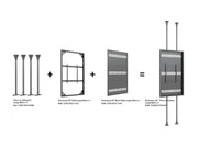 Multibrackets M Pro Series Enclosure 85" Floor to Ceiling Large Black Signage Display Enclosures Multibrackets