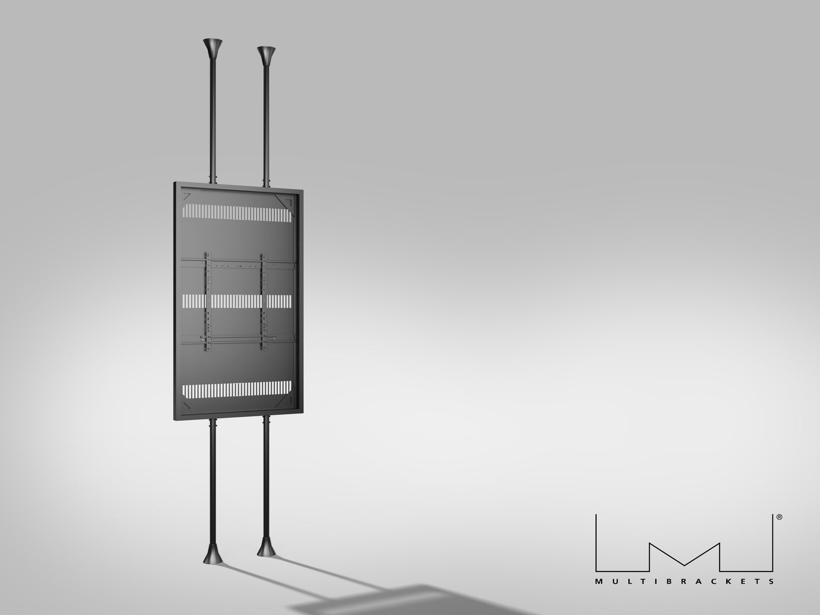 Multibrackets M Pro Series Enclosure 85" Floor to Ceiling Large Black Signage Display Enclosures Multibrackets