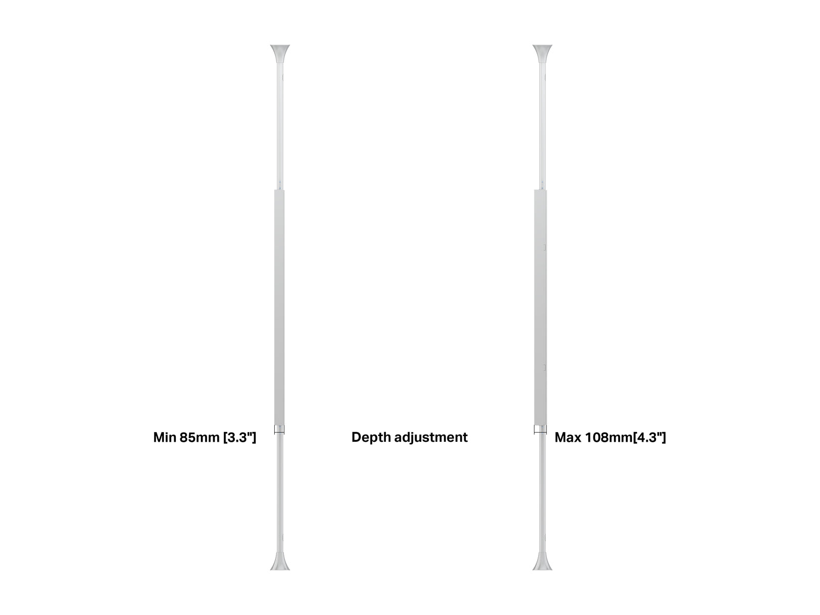 Multibrackets M Pro Series Enclosure 85" Floor to Ceiling Large White Signage Display Enclosures Multibrackets