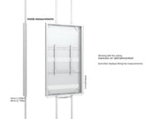 Multibrackets M Pro Series Enclosure 85" Floor to Ceiling Large White Signage Display Enclosures Multibrackets