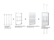 Multibrackets M Pro Series Enclosure 85" Floor to Ceiling Large White Signage Display Enclosures Multibrackets