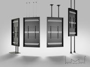 Multibrackets M Pro Series Enclosure 85" Floor to Ceiling Large White Signage Display Enclosures Multibrackets