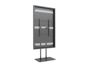 Multibrackets M Pro Series Enclosure 85" Floorbase Dual Pole Black Signage Display Enclosures Multibrackets