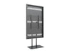 Multibrackets M Pro Series Enclosure 85" Floorbase Dual Pole Black Signage Display Enclosures Multibrackets