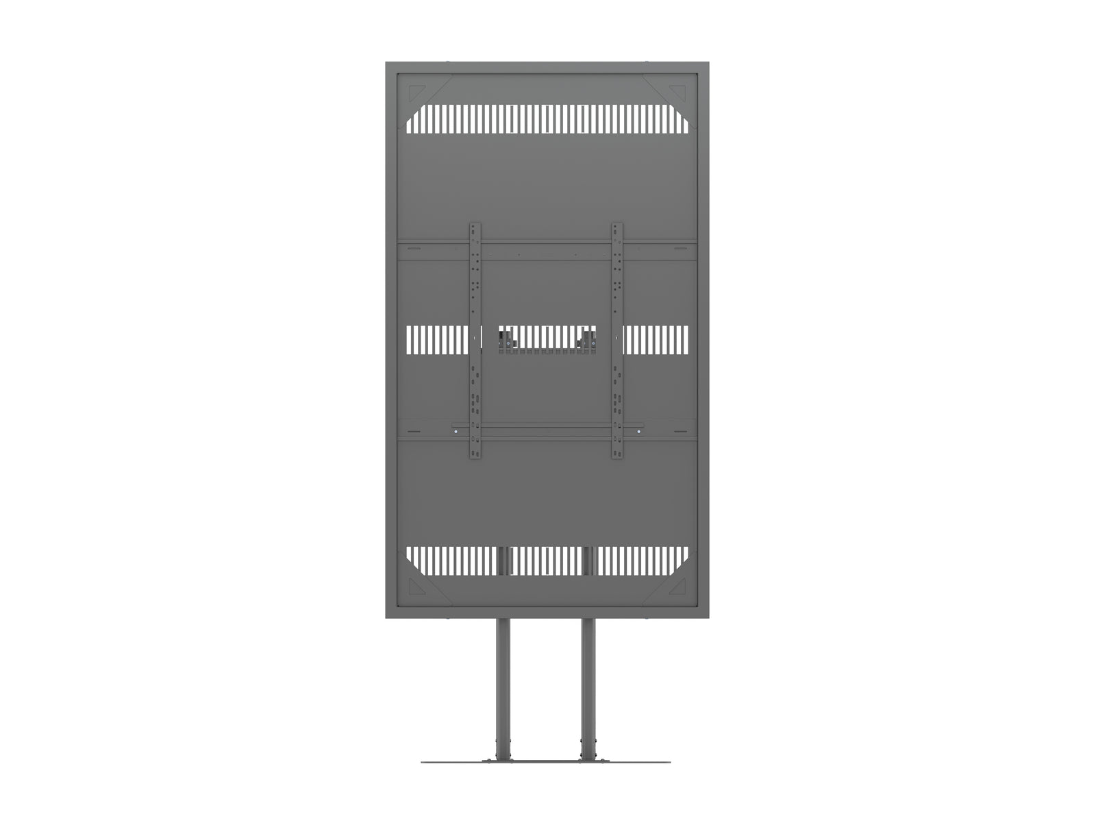 Multibrackets M Pro Series Enclosure 85" Floorbase Dual Pole Black Signage Display Enclosures Multibrackets