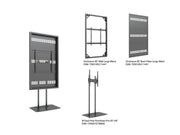 Multibrackets M Pro Series Enclosure 85" Floorbase Dual Pole Black Signage Display Enclosures Multibrackets