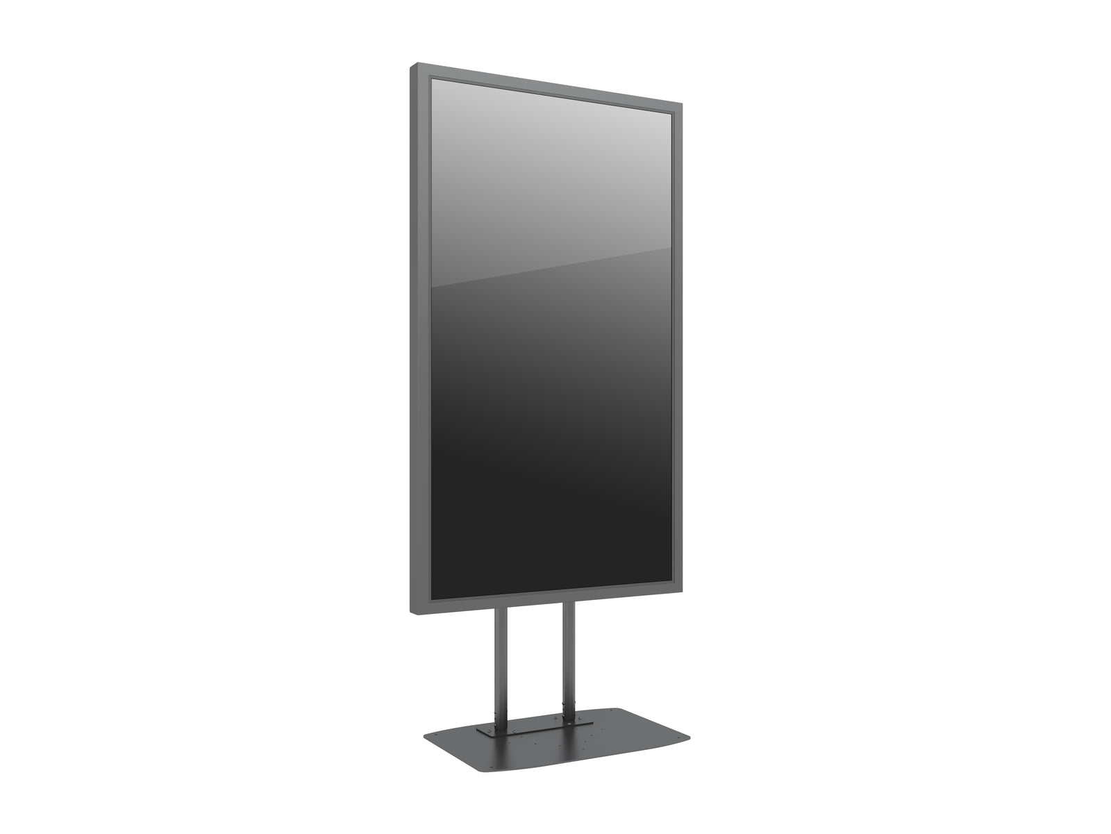 Multibrackets M Pro Series Enclosure 85" Floorbase Dual Pole Black Signage Display Enclosures Multibrackets