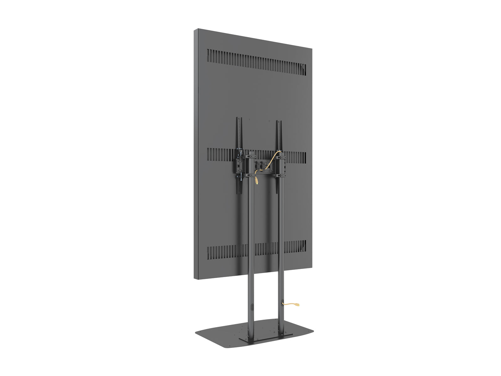 Multibrackets M Pro Series Enclosure 85" Floorbase Dual Pole Black Signage Display Enclosures Multibrackets