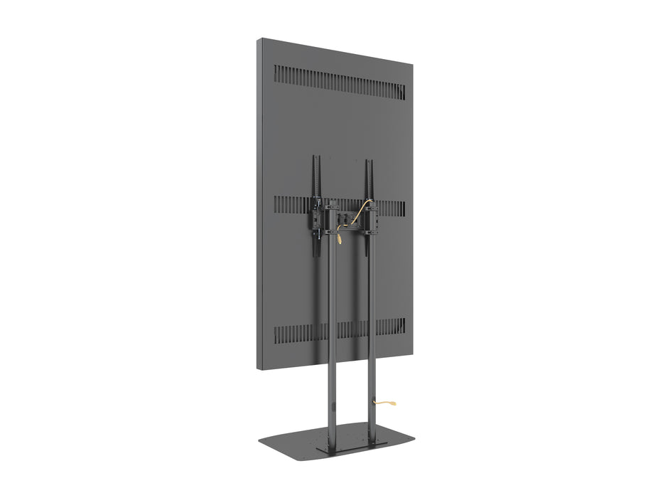 Multibrackets M Pro Series Enclosure 85" Floorbase Dual Pole Black Signage Display Enclosures Multibrackets