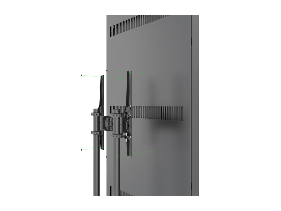 Multibrackets M Pro Series Enclosure 85" Floorbase Dual Pole Black Signage Display Enclosures Multibrackets