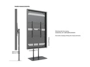Multibrackets M Pro Series Enclosure 85" Floorbase Dual Pole Black Signage Display Enclosures Multibrackets