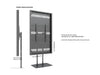 Multibrackets M Pro Series Enclosure 85" Floorbase Dual Pole Black Signage Display Enclosures Multibrackets