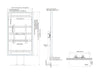Multibrackets M Pro Series Enclosure 85" Floorbase Dual Pole Black Signage Display Enclosures Multibrackets