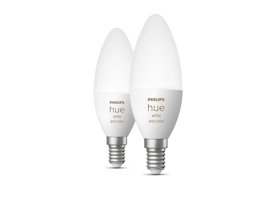 Philips Hue White And Colour Ambience Candle - E14 Smart Bulb - (2-pack) - 929002294205