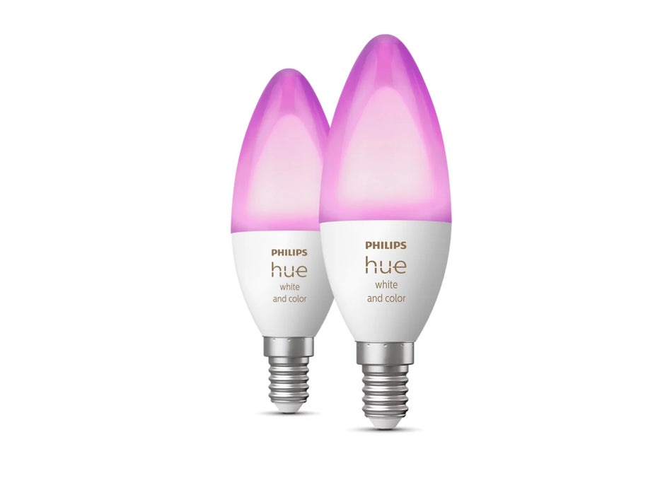 Philips Hue White And Colour Ambience Candle - E14 Smart Bulb - (2-pack) - 929002294205