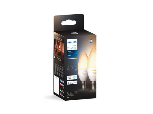 Philips Hue New White Ambiance E14 Smart Light Bulb 2 Pack | 929002294404 Smart Lighting Philips