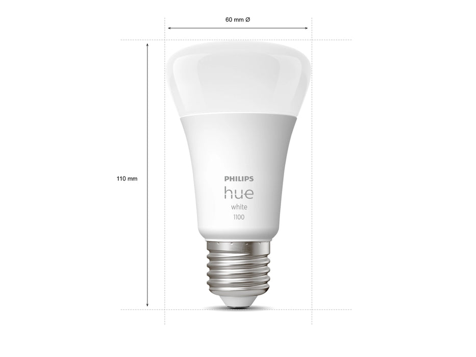 Philips Hue White A60 E27 Smart Bulb 1100 (2-pack) - 929002469217