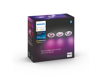 Philips Hue New Centura White and Colour Ambiance Smart Ceiling Light Spot 3 Pack | 929003045201 Smart Lighting Philips