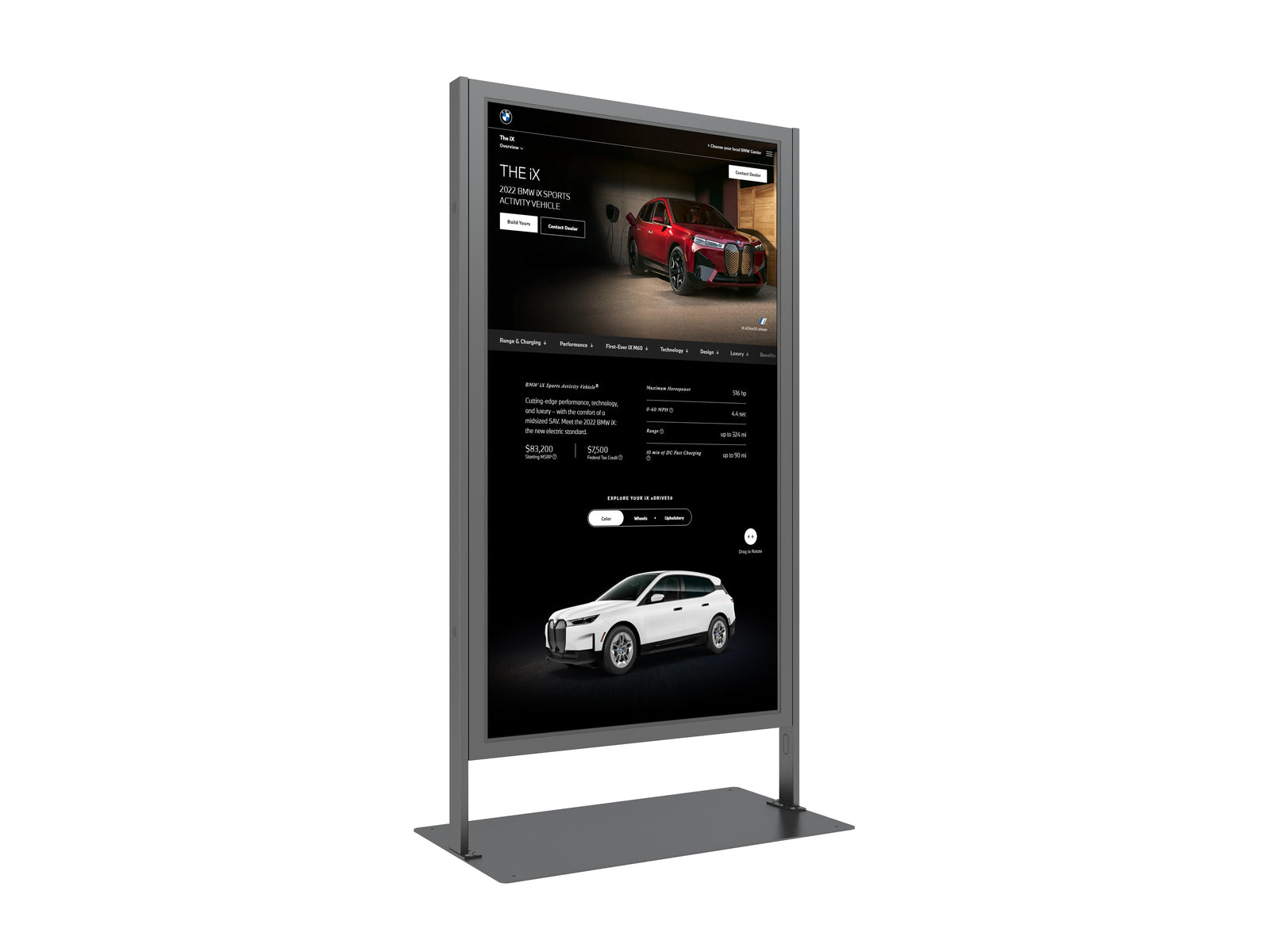 Multibrackets M Pro 75" Digital Signage Totem Enclosure with Floorbase | 7350022739307