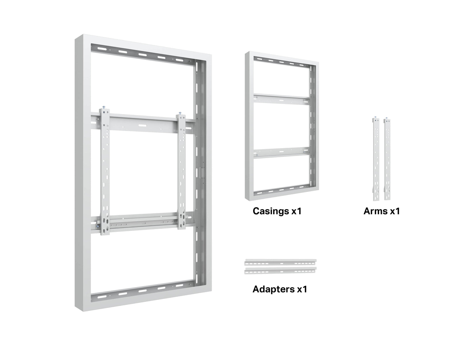 Multibrackets M Pro Series Enclosure 46" High Brightness Wall Small White Signage Display Enclosures Multibrackets