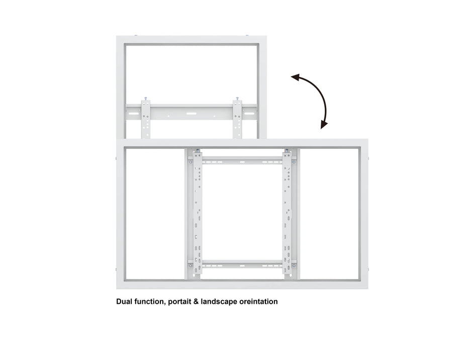 Multibrackets M Pro Series Enclosure 46" High Brightness Wall Small White Signage Display Enclosures Multibrackets
