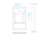 Multibrackets M Pro Series Enclosure 46" High Brightness Wall Small White Signage Display Enclosures Multibrackets
