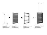 Multibrackets M Pro Series Enclosure 46" High Brightness Wire Small Black Signage Display Enclosures Multibrackets
