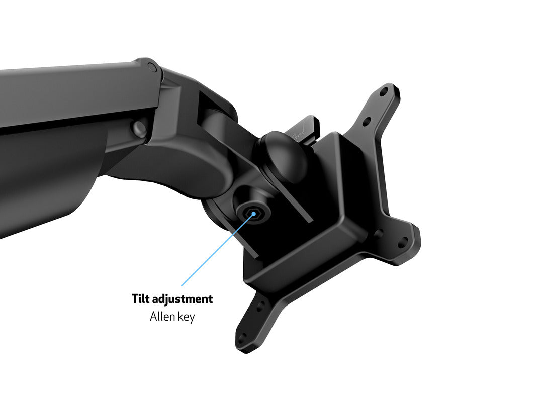 Multibrackets 15" - 34" M VESA Gas Lift Arm Desk or Wall Basic Black Monitor Arm Desk Mount Multibrackets