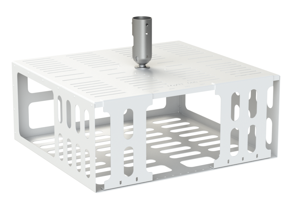 Loxit 9428 Projector Security Case Extra Large With 50mm Pole Adapter - White Projector Mount Loxit
