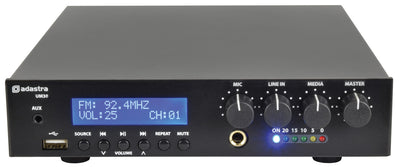 Adastra UM Series Ultra Compact Mixer-Amplifiers 100V | 953.173UK Audio Amplifier Adastra