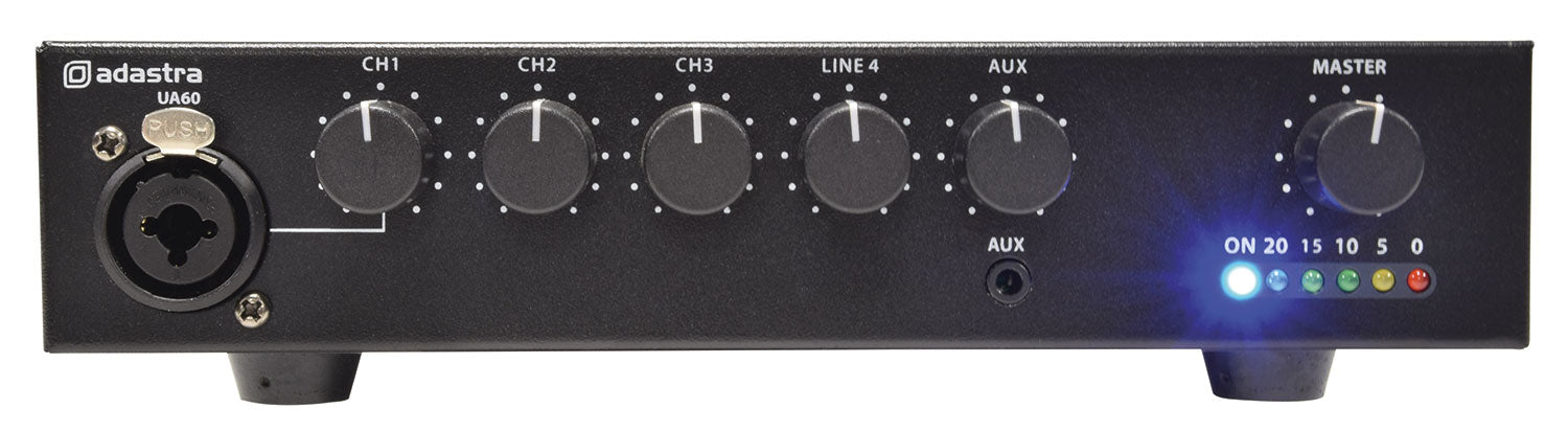 Adastra UA Series Compact 100V Mixer-Amplifiers | 953.186UK Audio Mixer Adastra