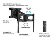 Multibrackets M Motorised Pull Down Full Motion Flexarm TV Wall Mount - 37" to 70" Screen Wall Mount Bracket Multibrackets