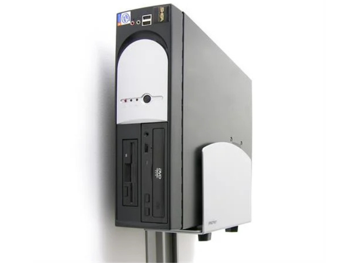 Ergotron Vertical Universal CPU Holder (Silver) | 97-468-202 Mounting Accessory Ergotron