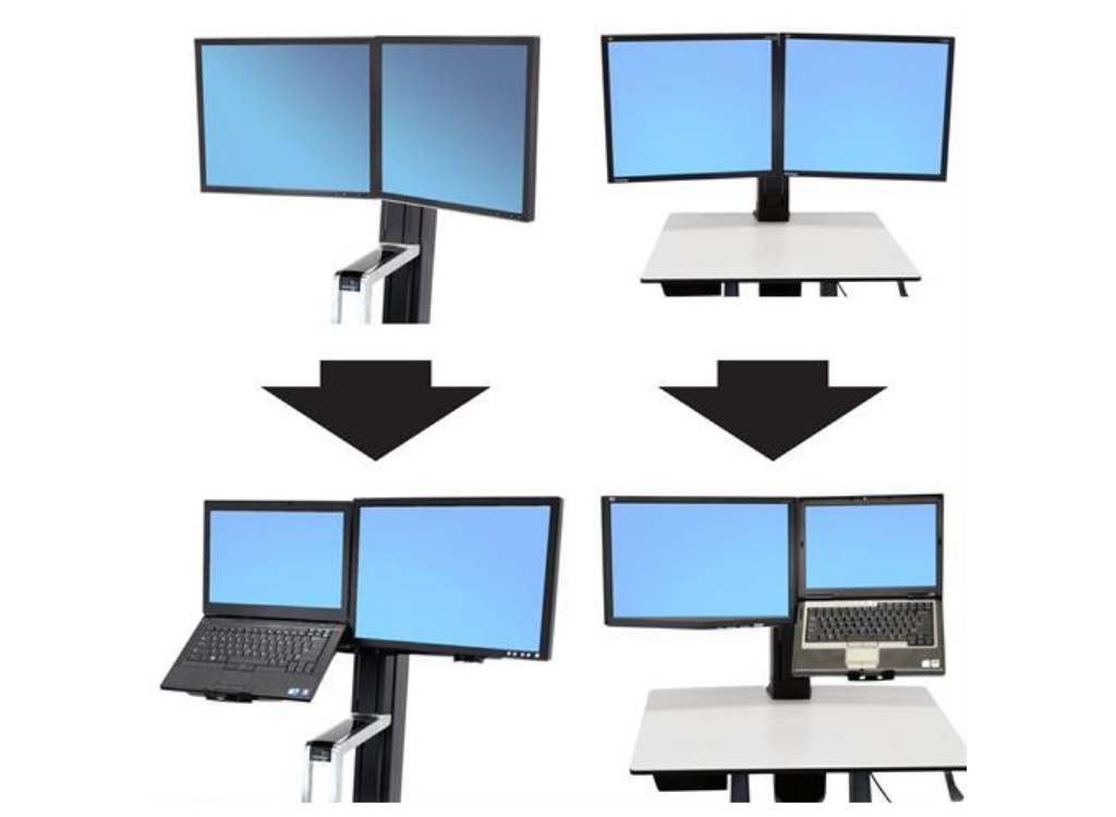 Ergotron WorkFit Conversion Kit: Dual to LCD & Laptop | 97-617 Mounting Kit Ergotron