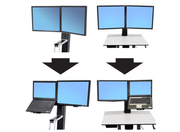 Ergotron WorkFit Conversion Kit: Dual to LCD & Laptop | 97-617 Mounting Kit Ergotron