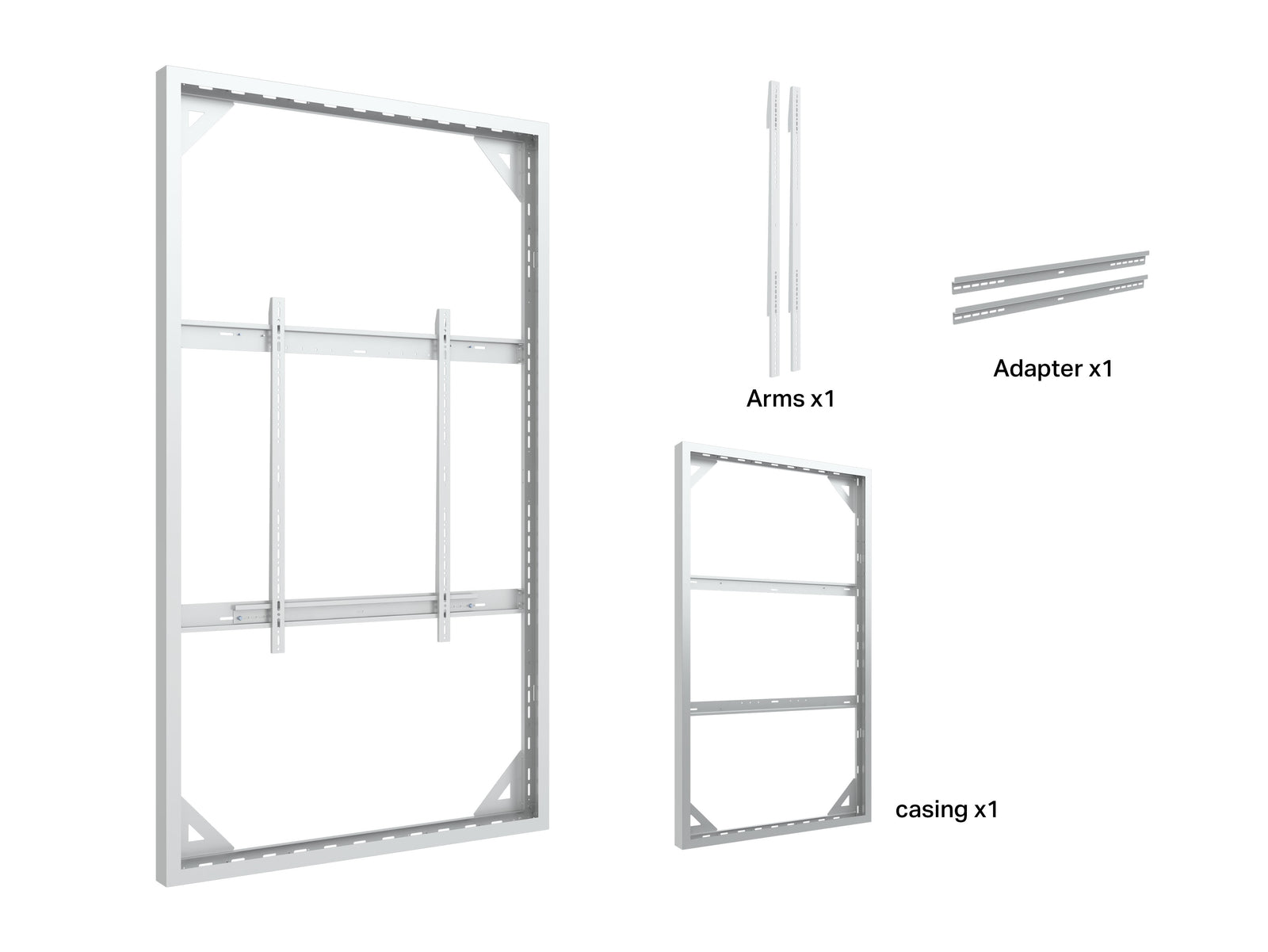 Multibrackets M Pro Series Enclosure 98" Wall Slim Large White Signage Display Enclosures Multibrackets