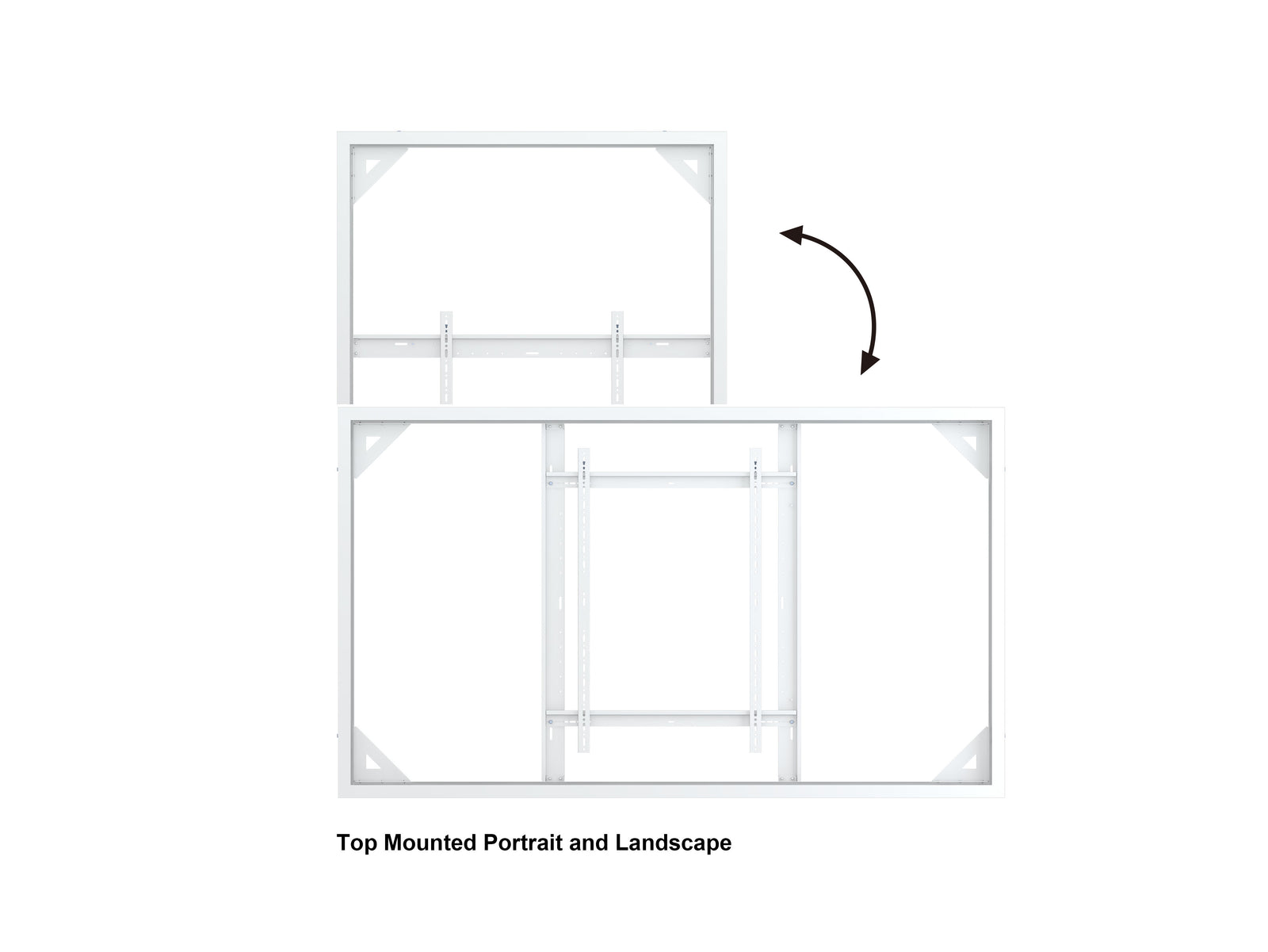 Multibrackets M Pro Series Enclosure 98" Wall Slim Large White Signage Display Enclosures Multibrackets
