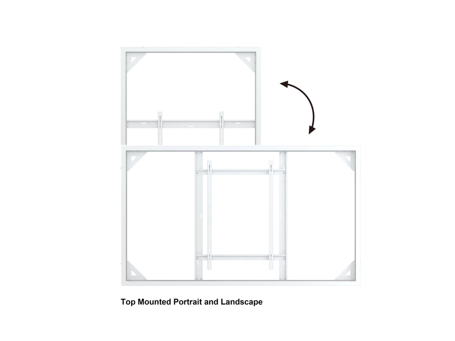 Multibrackets M Pro Series Enclosure 98" Wall Slim Large White Signage Display Enclosures Multibrackets