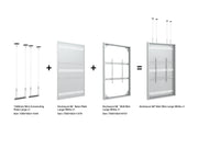 Multibrackets M Pro Series Enclosure 98" Wall Slim Large White Signage Display Enclosures Multibrackets