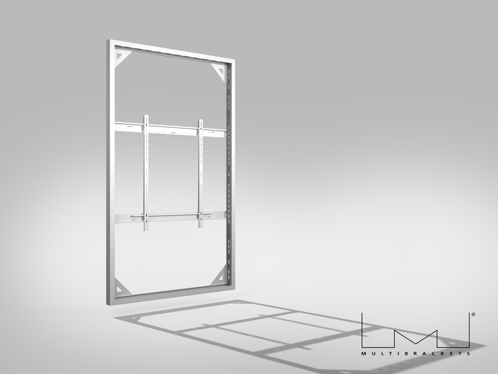 Multibrackets M Pro Series Enclosure 98" Wall Slim Large White Signage Display Enclosures Multibrackets