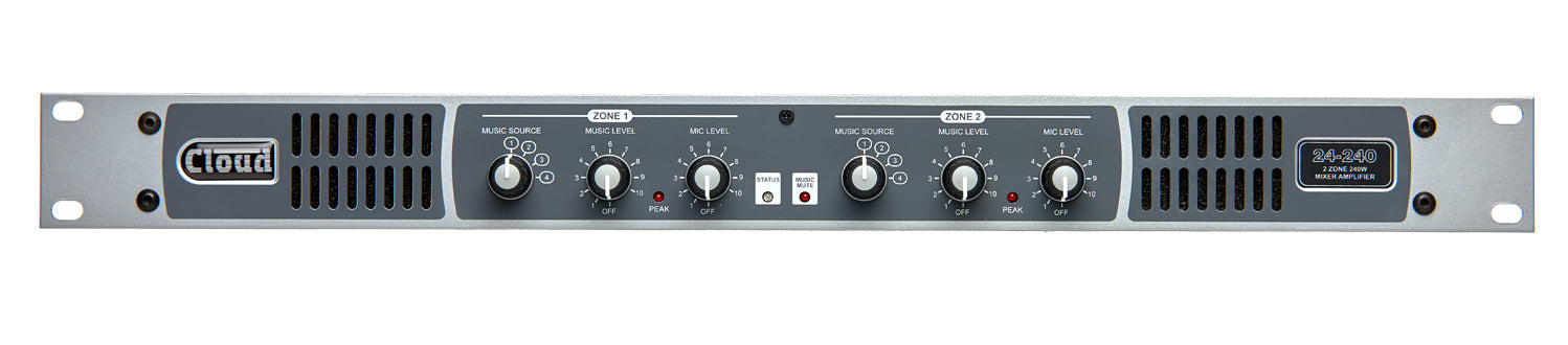 Cloud Electronics 24-240EK 2 Zone Integrated Mixer Amplifier Audio Amplifier Cloud Electronics